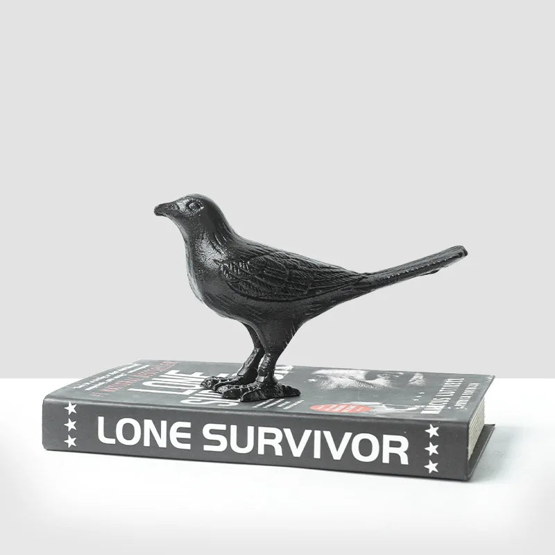 DecorBites™ Cast Iron Bird Decoration: Elegant Home & Living Room Décor