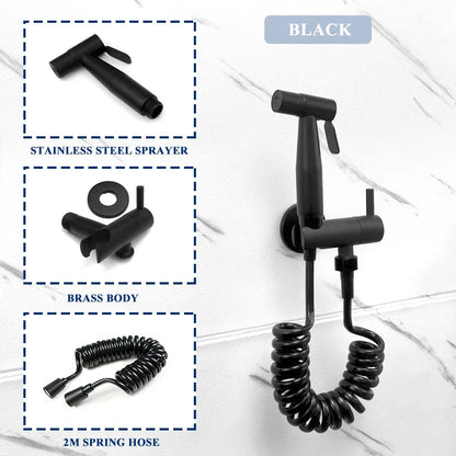 DecorBites™ Gold Bidet Faucet Handheld Sprayer Single Cold Water Tap Hygienic Toilet Shower