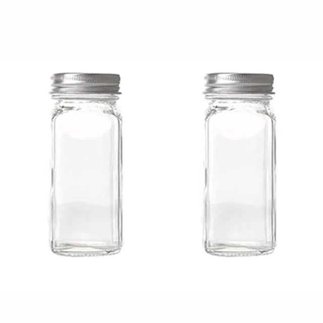 DecorBites™ Glass Seasoning Jar Set Kitchen Spice Box Canister BBQ Bottle Jar