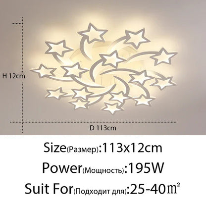 DecorBites™ LED Acrylic Chandelier Lights with Remote for Home Indoor Lighting