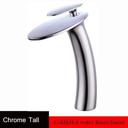 Waterfall Basin Faucet Black Bathroom
