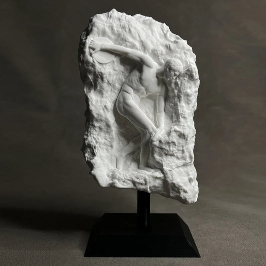 DecorBites™ Discus Throwing Nude Sculpture Home Decor Figurine