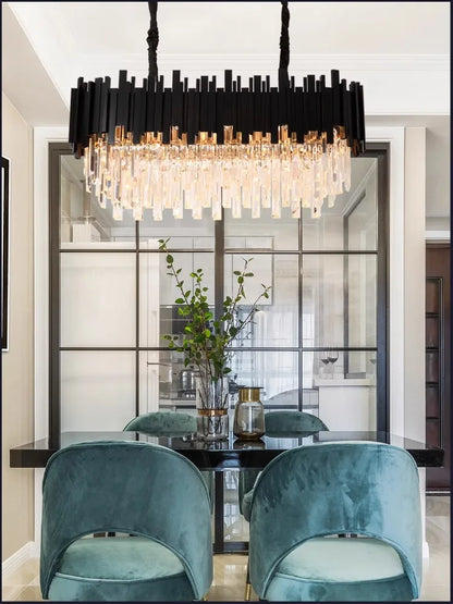 DecorBites™ Gold K9 Crystal Ceiling Chandelier, Dimmable Luxury Living Room Bedroom Lighting