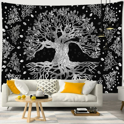 Decobites Psychedelic Tree of Life Mandala Wall Tapestry for Boho Home Decor