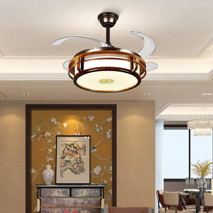 Ventilador de techo con luz LED DecorBites™ con control remoto, diseño moderno y ecológico, cuerpo metálico sostenible