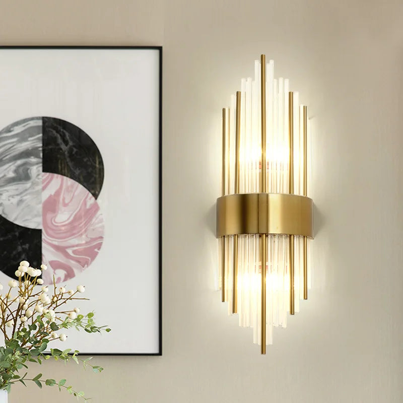 Decorbites™ Goldene Kristall-LED-Wandleuchten für Schlafzimmer Wohnzimmer Heimdekoration