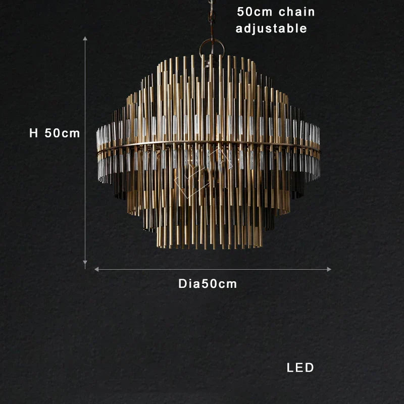 DecorBites™ Brass Glass Ceiling Chandelier: Elegant Lighting for Luxurious Living Spaces