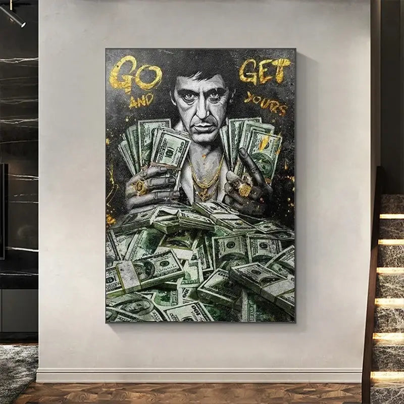 DecorBites™ Motivational Tony Montana Canvas Wall Art