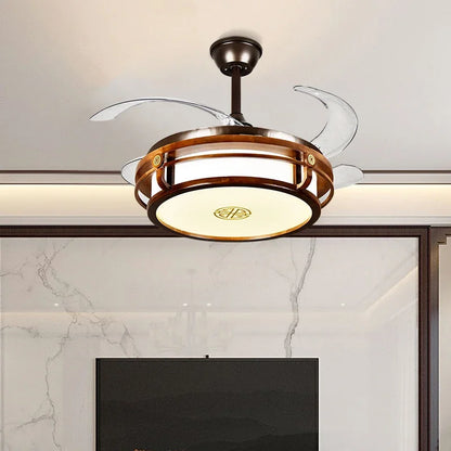 Ventilador de techo con luz LED DecorBites™ con control remoto, diseño moderno y ecológico, cuerpo metálico sostenible