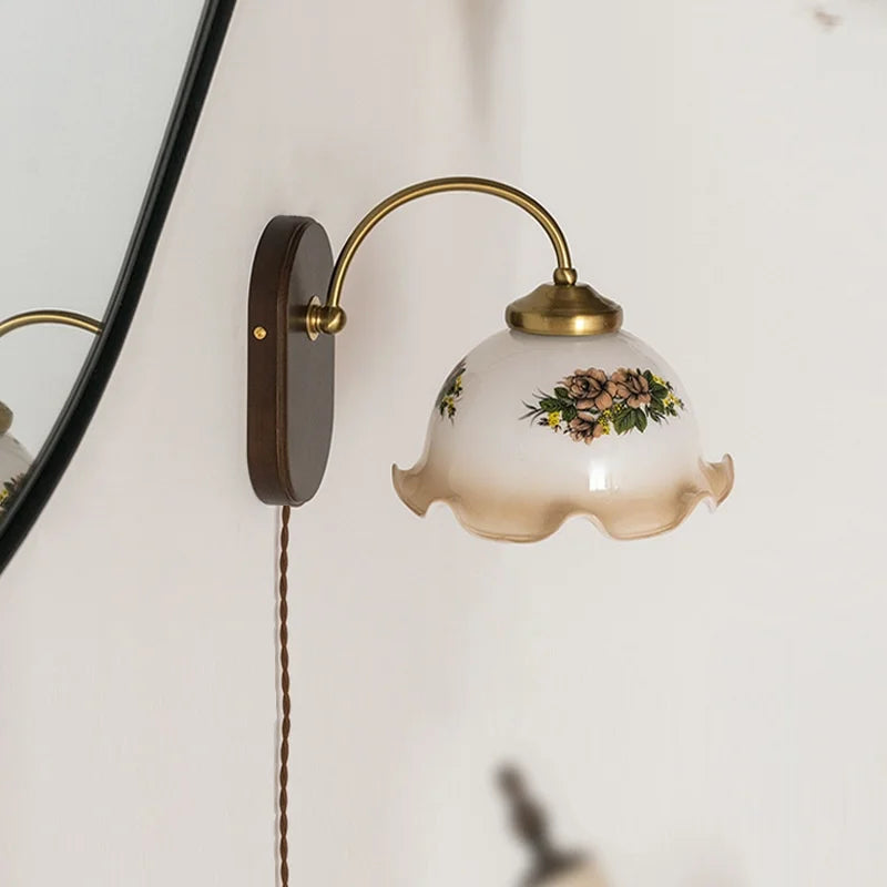 DecorBites™ Glass Copper LED Wall Lights - Nordic Modern Bedroom Bathroom Living Room Lamp