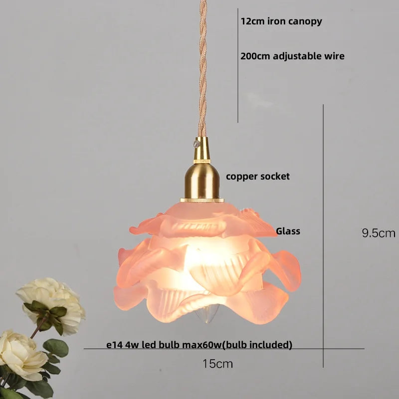 DecorBites™ Glass LED Pendant Lamp, Modern Nordic Style, Adjustable 2m Wire, Copper Socket