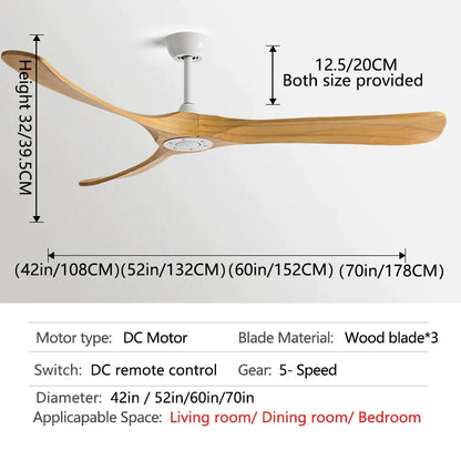 مروحة سقف DecorBites™ مقاس 70 بوصة سوداء بشفرات خشبية بتصميم أمريكي عصري للمطاعم الداخلية