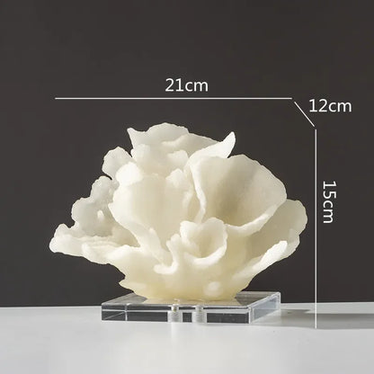 DecorBites™ Coral Resin Sculpture: Colorful Crystal Ornaments for Home Decor