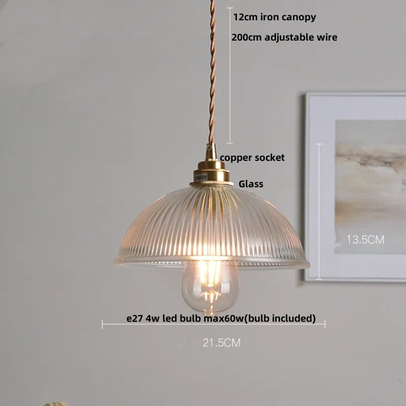 Lámpara colgante de latón LED Decorbites™ moderna con vidrio transparente para comedor