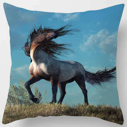 Funda de almohada DecorBites™ con diseño de tigre y león del mundo animal para una decoración adorable en el sofá o la sala de estar.