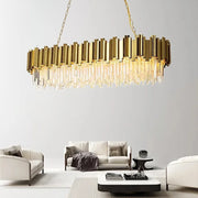 Lámpara de Araña de Cristal Oro Decorbites™: Luces Colgantes LED de Lujo Moderno para Decoración de Sala, Comedor, Dormitorio