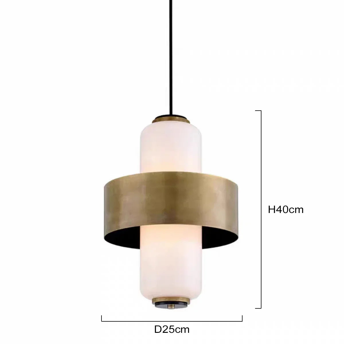 DecorBites™ Glass Brass Pendant Light - Medieval Style LED Chandelier for Dining, Kitchen, Bedrooms