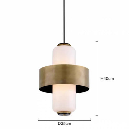 DecorBites™ Glass Brass Pendant Light - Medieval Style LED Chandelier for Dining, Kitchen, Bedrooms