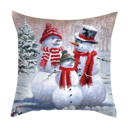 DecorBites™ Christmas Cushion Cover Set - Festive Xmas Decor for Living Room Sofa