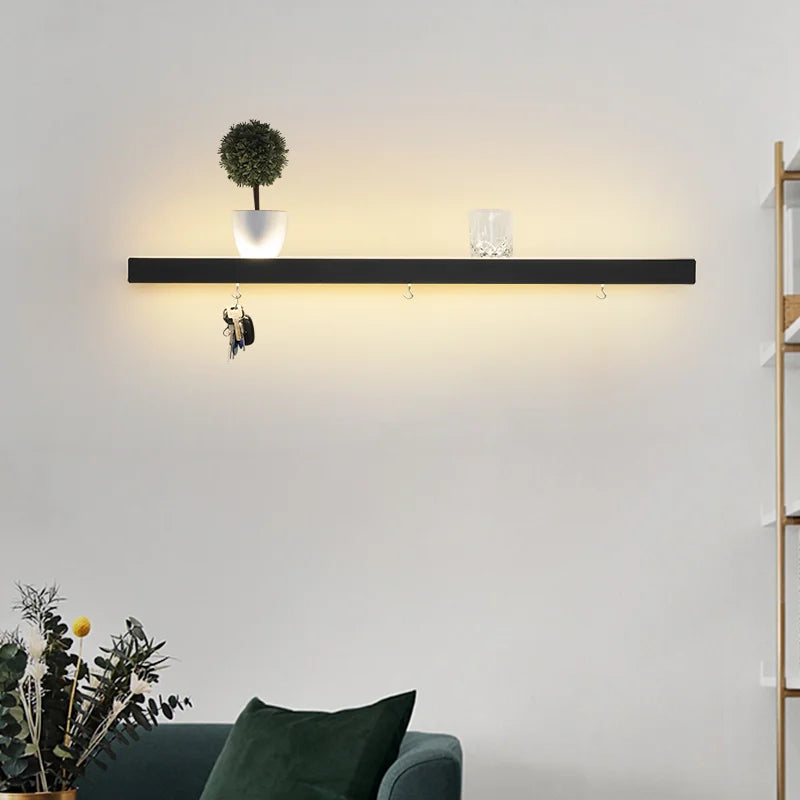 DecorBites™ Acrylic LED Wall Lamps with Hooks for Bedroom Shelves & Background Wall Decor