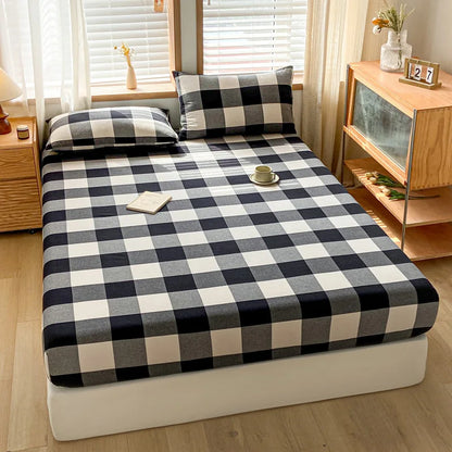 غطاء مرتبة مريح فردي من DecorBites™‎ مخطط من القطن مع شريط مطاطي