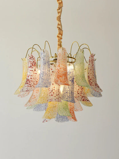 DecorBites™ Crystal Chandelier: French Light Luxury Retro Color Living Room Villa Dining Room Lamps
