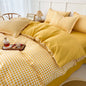 Decobites Lattice Plant Geometric Pattern Bedding Set with Sheet Pillows