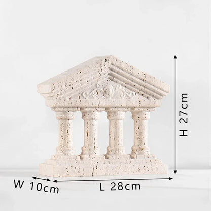 DecorBites™ Handmade Marble Medieval Sculptures and Ancient Greek Roman Temple Statue