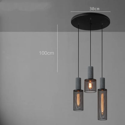 DecorBites™ Industrial Cement Metal Pendant Light for Home & Dining, LED Hanging Lamp