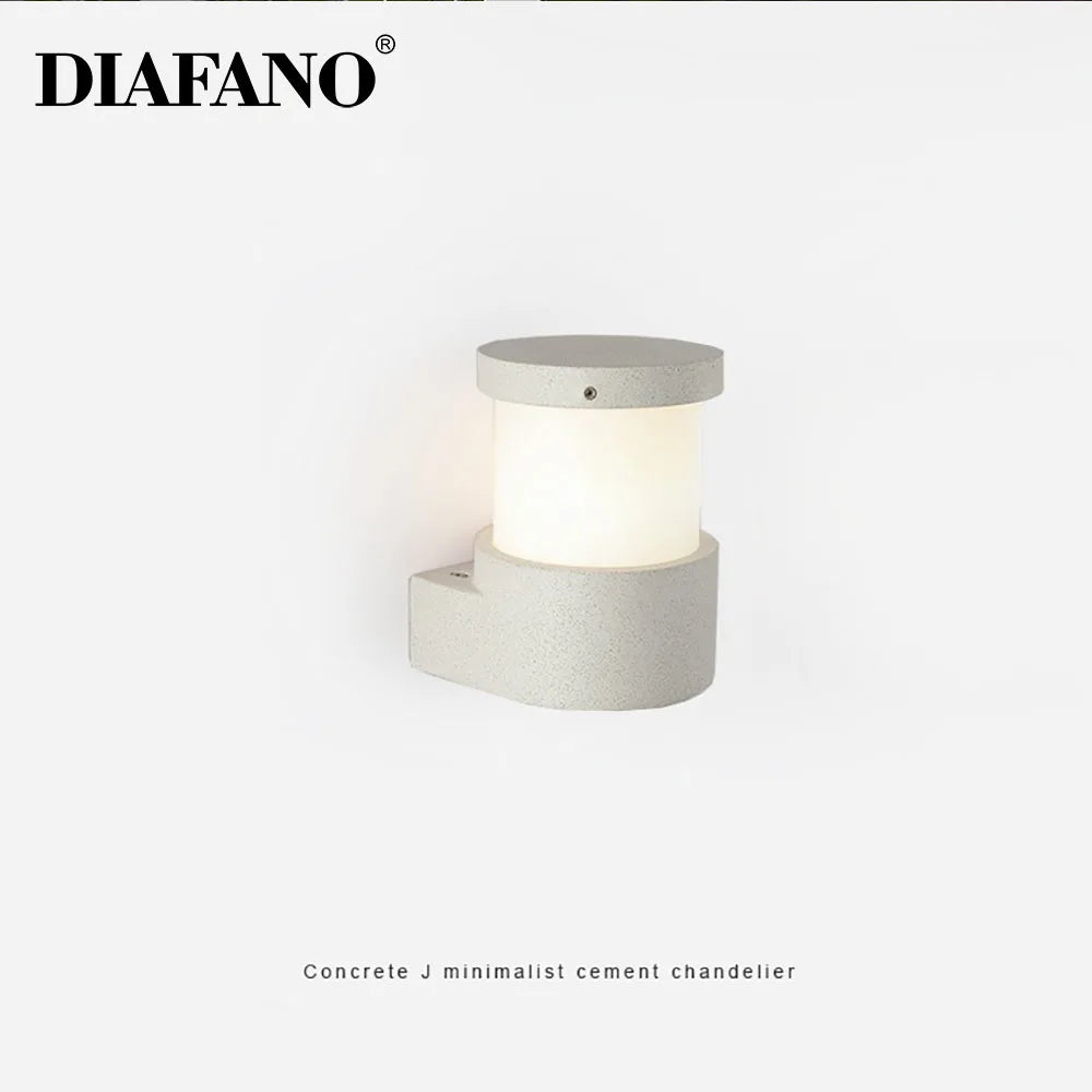 Aplique de pared exterior DecorBites™ de hormigón | Aplique de pared impermeable IP65 para patio, balcón y puerta