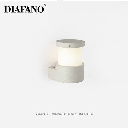 Aplique de pared exterior DecorBites™ de hormigón | Aplique de pared impermeable IP65 para patio, balcón y puerta