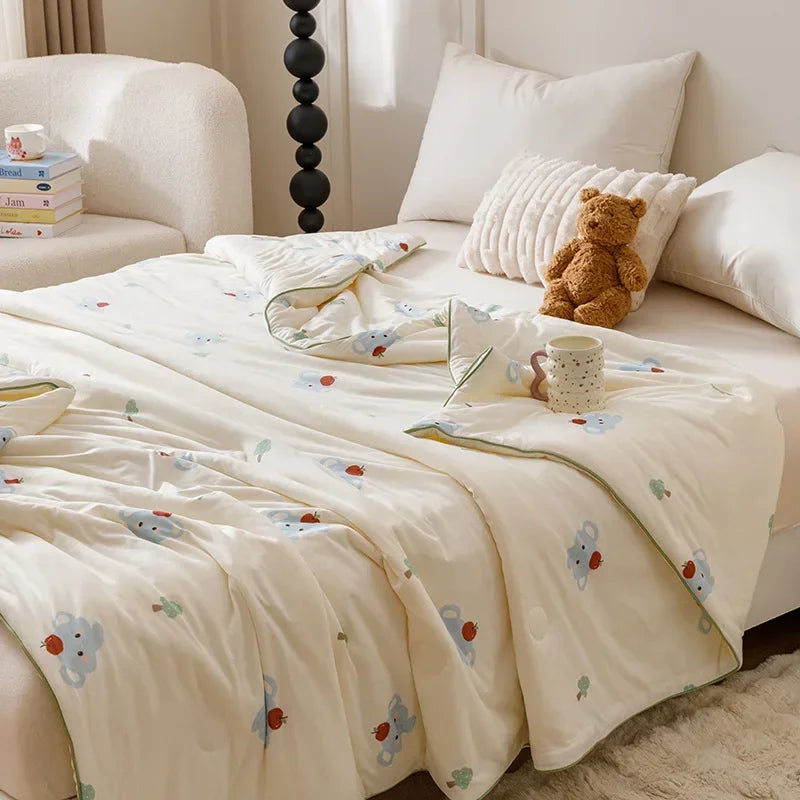 بطانية ديكوربايتس™ الصيفية المُبردة | لحاف ناعم ومُسامي من النباتات الطبيعية