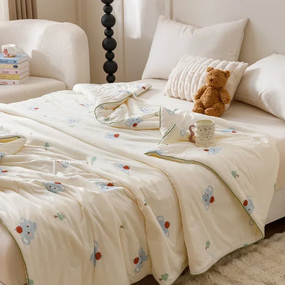 بطانية ديكوربايتس™ الصيفية المُبردة | لحاف ناعم ومُسامي من النباتات الطبيعية