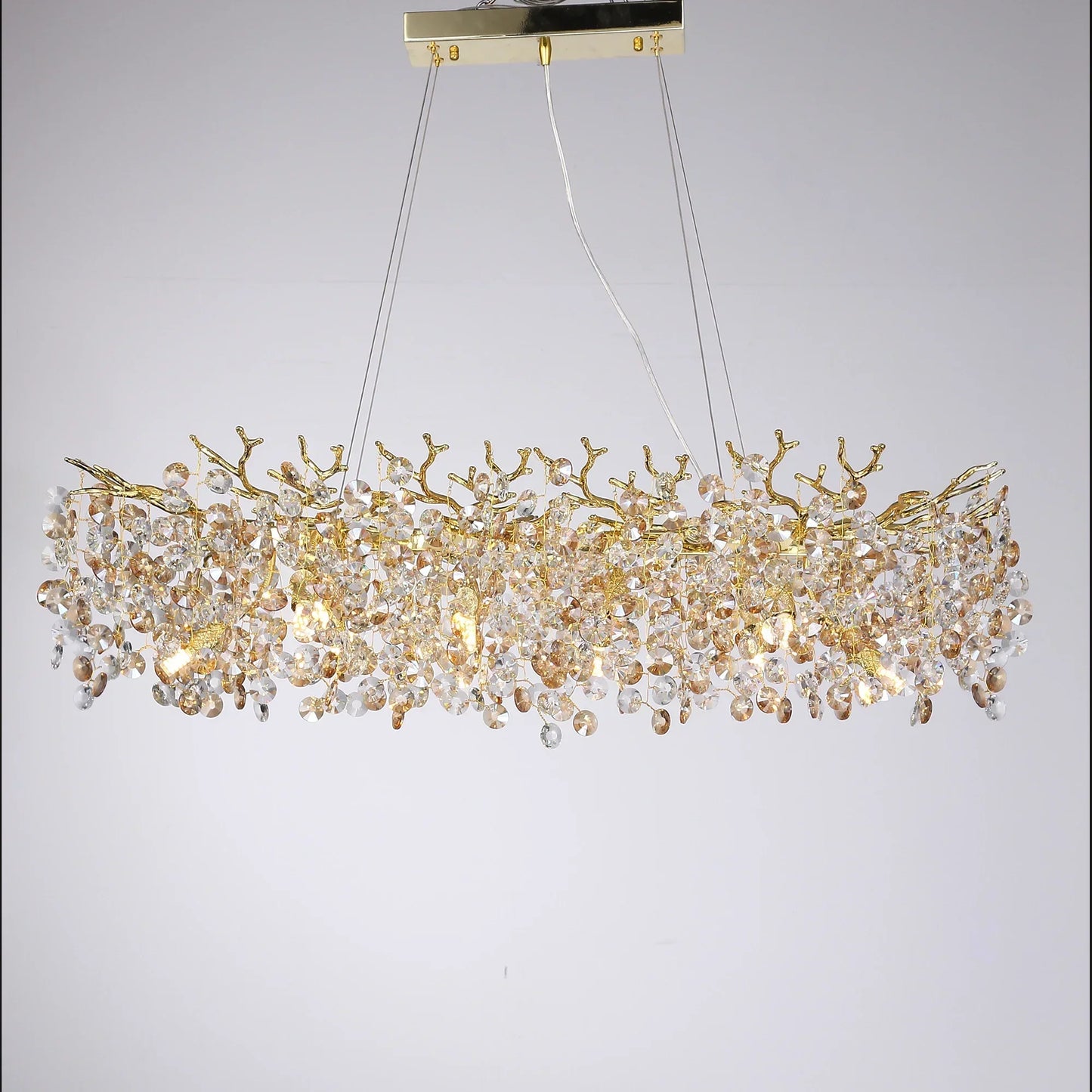 DecorBites™ Large Crystal Chandelier for Dining Room - Nordic LED Island Hanging Light
