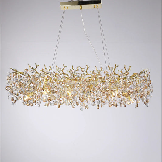 DecorBites™ Large Crystal Chandelier for Dining Room - Nordic LED Island Hanging Light