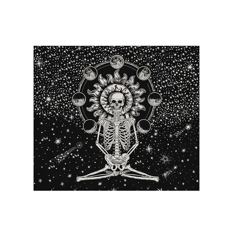 Skeleton Moon Phase Tapestry Decobites Star Home Decor