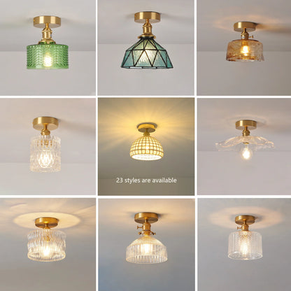 DecorBites™ Glass Shade Pendant Ceiling Lamp for Kitchen Aisle Bedroom LED Lights Fixtures