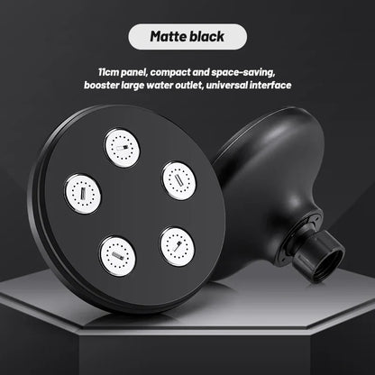 DecorBites™ Black High Pressure Mini Rainshower Shower Head for Water-saving Bath Experience