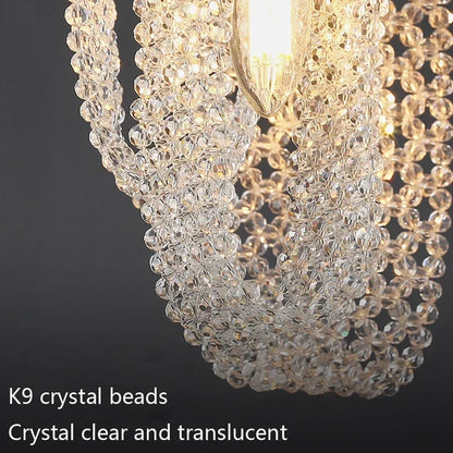 Lámpara colgante de noche DecorBites™ con borla de cristal: Iluminación de lujo para dormitorios y restaurantes