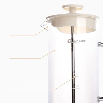 DecorBites™ Glass Espresso Coffee Maker Milk Hand Foam Mixer Blender