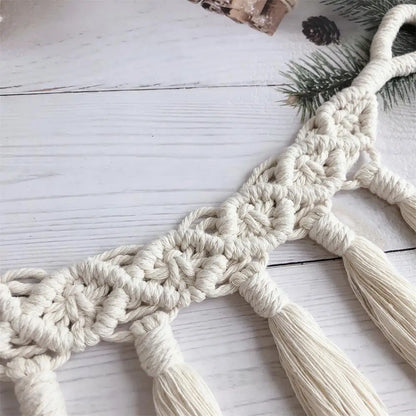 Macrame Curtain Tie Straps by Decobites: Hand-Woven Cotton Rope Tassels for Boho Decor