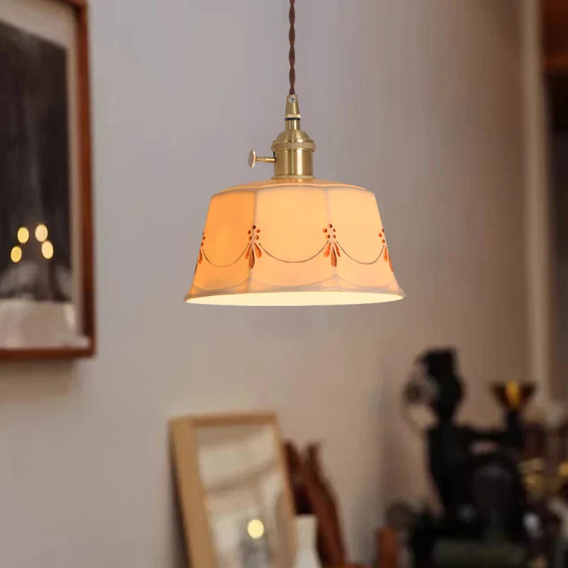 DecorBites™ Ceramic LED Pendant Lights: Japanese Style for Living Room, Bedroom, Dining Room