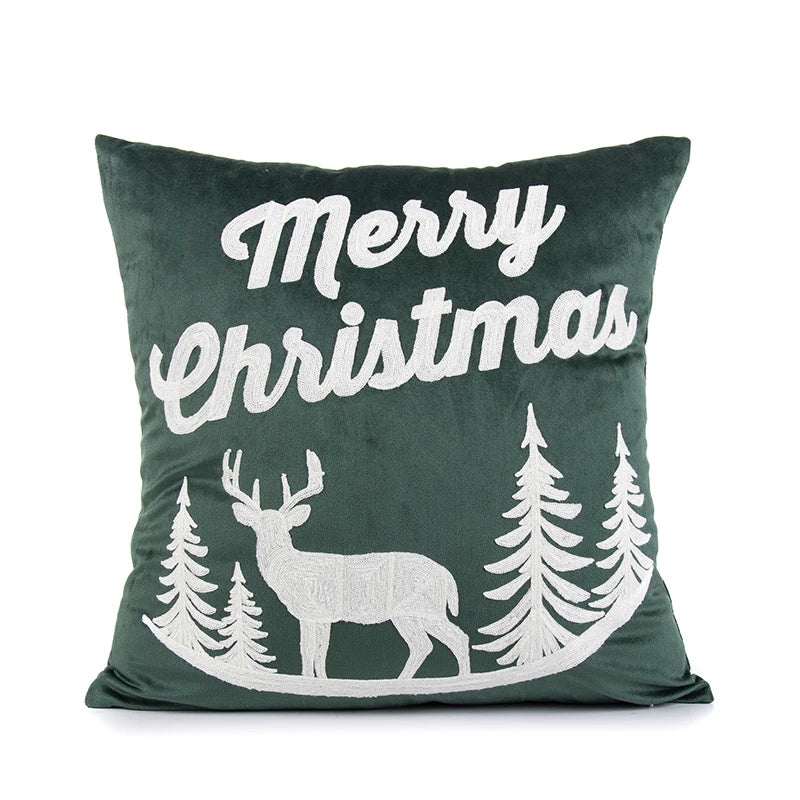 DecorBites™ Embroidered Christmas Pillow Cover Set
