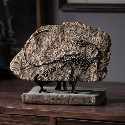 DecorBites™ Dinosaur Fossil Resin Craft Figurine | Home Office Sculpture Decoration