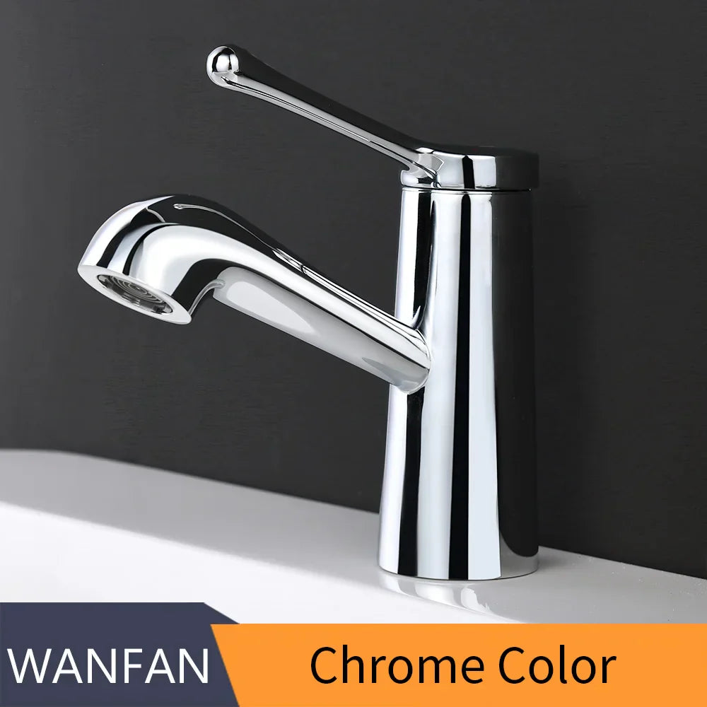 DecorBites™ Brushed Nickel Bathroom Sink Faucet Single Handle Basin Mixer Tap