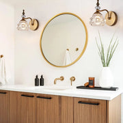 Lámpara de pared de cristal dorado Decorbites™: Luz LED de lujo para interiores en sala de estar, dormitorio y baño