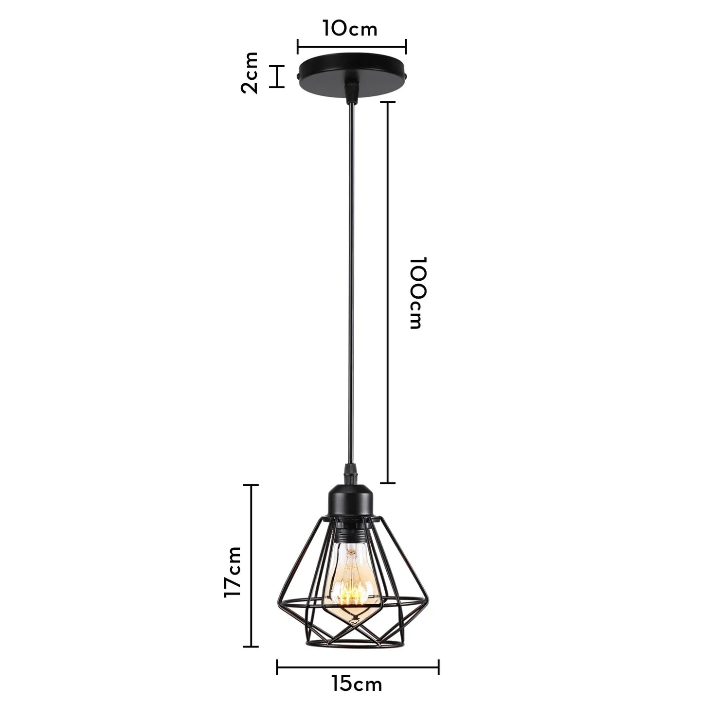 DecorBites™ Industrial Loft Pendant LED Ceiling Light for Home Living Room Kitchen Decor