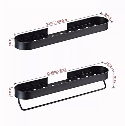 رف حمام من الألومنيوم من DecorBites™ مع قضيب مناشف ورف تخزين زاوية