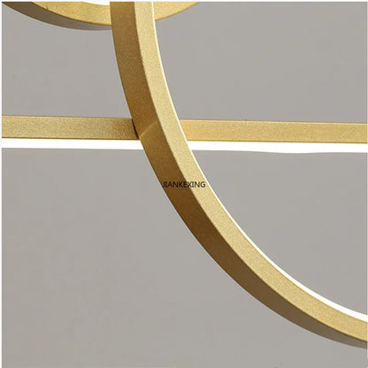 DecorBites™ Gold Black Dimmable LED Chandelier for Dining Room Kitchen Bar Lighting