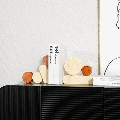 DecorBites™ Artesanías de resina con círculos geométricos - Figuras de piedra ahuecadas